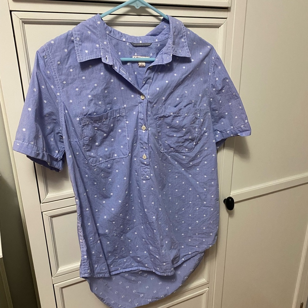 Merona Hi-Lo 3/4 Button Down Blouse